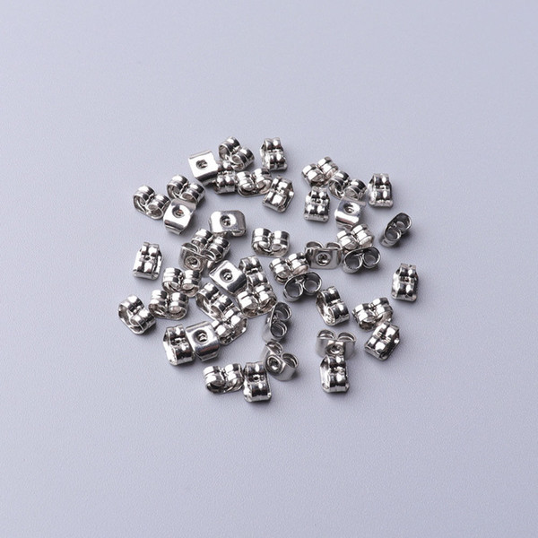 4mm 1000pcs/lot Earring Stopper Silver Ear Post Butterfly Backing jewelry making