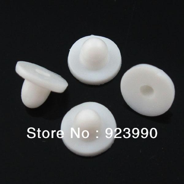 Free Shipping 500Pcs White Rubber Flat Back Stopper Earring Back Earnut 6*6mm Craft DIY (B16063) jewelry making DIY