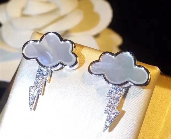 925 silver lightning earrings tassel earrings + box