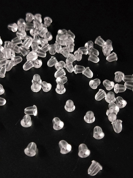 600pcs/lot New Cheap Jewelry Findings Delicate DIY Earrings Jewelry Accessories Bullet Plastic Ear Plugging blocked back