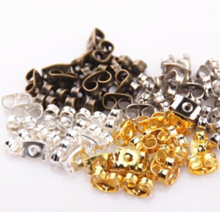 4 colors choose DIY Earrings accessories bow Earplugs Ear plug Ear care Gold / silver / bronze / nickel 5000pcs/lot