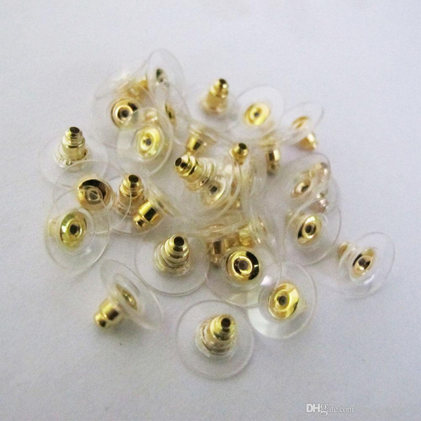 1000pcs/lot Gold Silver Plated Earring Backs Bullet Stoppers Earnuts Ear Plugs Alloy Findings Jewelry Accessories Wholesale Price