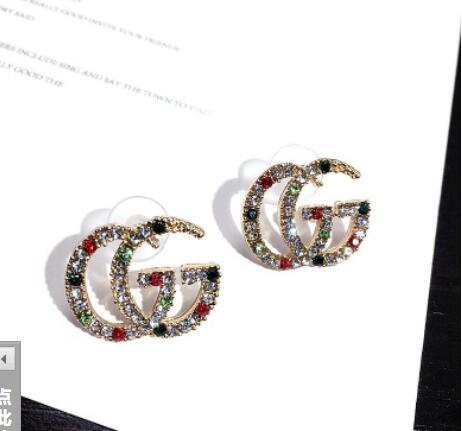 NEW And Round Popular TV Silver Stud Jewelry Glass Photo Ear Stainless Steel gold filled earrings for women Brand