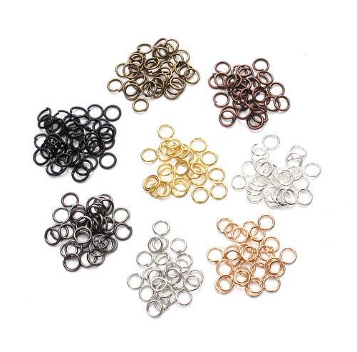 JLN 200pcs Copper 4mm/5mm Open Jump Rings & Split Rings Gold/Black/Silver/Bronze Color Connectors for Jewelry Making