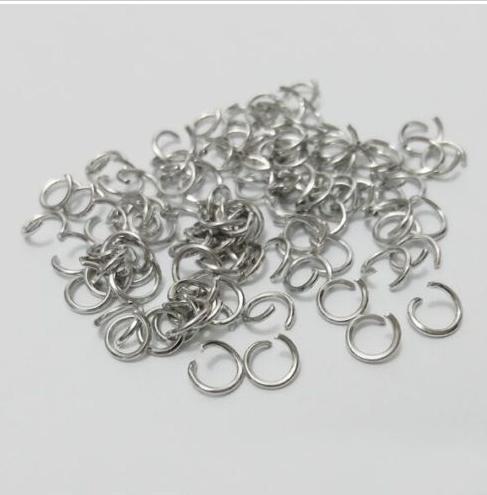 1000PCs dull silver Open Jump Ring Split Rings Jewelry Finding For Jewelry Making 5mm