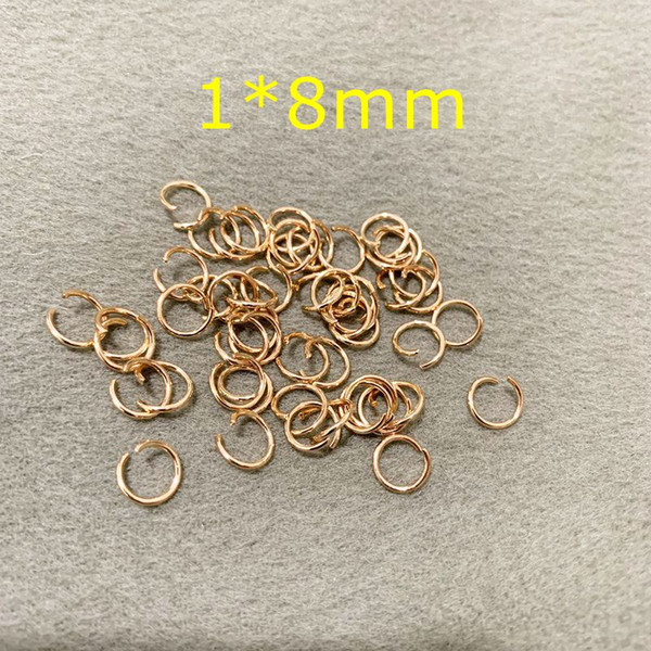 1*8mm Rose Gold Silver Stainless steel Open Jump Rings Split Rings Connectors Jewelry Making DIY Accessories 500PCS