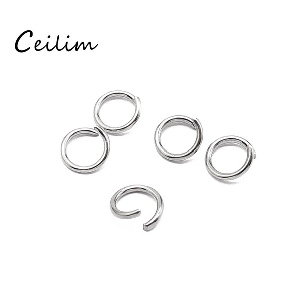 500pcs/lot platinum color stainless steel open jump rings metal charms for jewelry making bracelet connectors DIY split rings accessories