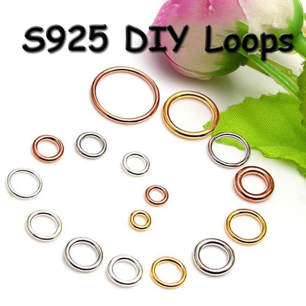 20pcs/Lot 925 Sterling silver Close Jump Rings Jewelry Findings Split Rings For diy silver/gold/rose gold Accessories 7 sizes