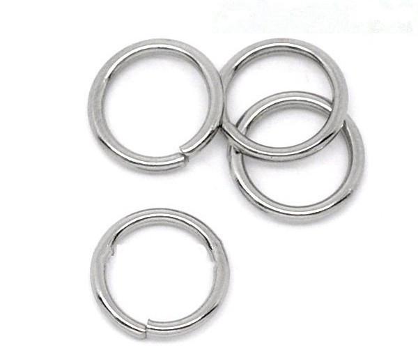 500 Stainless Steel Open Jump Rings 8mm Dia. Findings