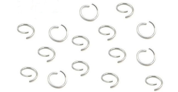 Stainless Steel Open Jump Ring, Donut, original color, 8x0.8mm, 1000/PC, Sold By Lot