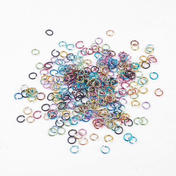 6MM 8MM 10MM 200grams New Aluminum metal split jump ring Connecting Opening Jumping key Ring Color Mixed jewelry Accessories Hand-made DIY