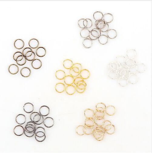 1000pcs/lot 7mm alloy 5color Jump Rings Single Loops Open Jump Rings Split Rings For Jewelry Finding DIY