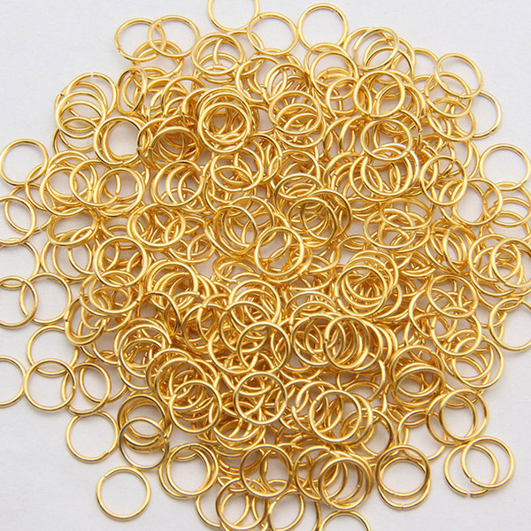 100g DIY Jewelry Making Multiple Size Open Jump Rings & Split Rings Gold Color Connectors