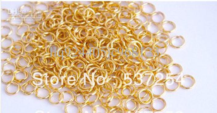 Findings 1000PCS 4.0 gold-plated copper wire X4MM Necklace necessary connection connecting ring jewelry jump rings