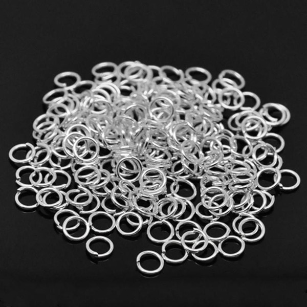 Doreen Box Steel Silver color Open Jump Rings 5mm(1/4