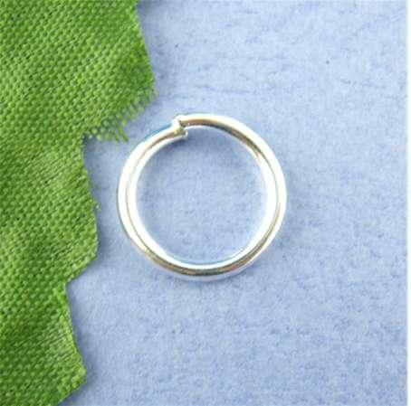 DoreenBeads 100PCs Silver color Thick And Firm Open Jump Ring 12mm Dia. (B00526), yiwu