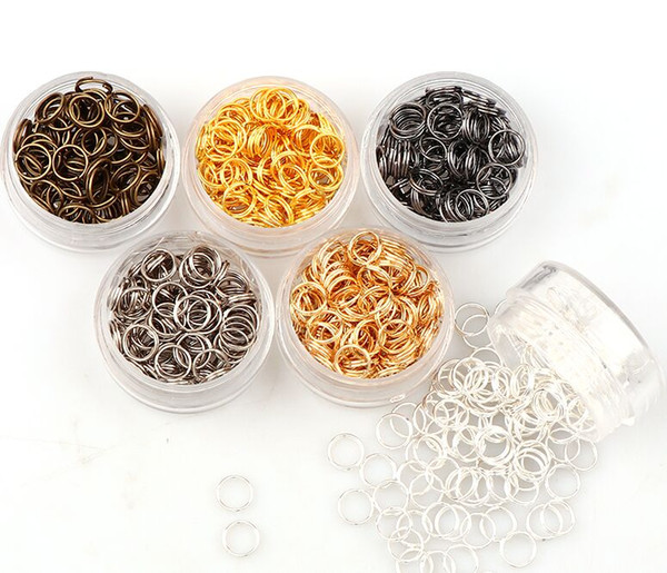 1000pcs/lot 6mm alloy 5color Jump Rings Single Loops Open Jump Rings Split Rings For Jewelry Finding DIY