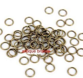 500 pcs 4mm 5mm 6mm Brass Open Jumprings Antique Brass Tone Metal Bronze Jump rings - split rings DIY supplies jewelry accessories