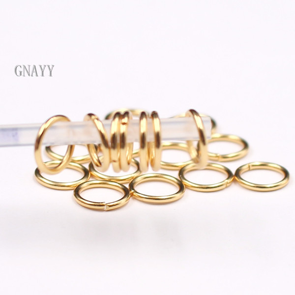 GNAYY Lot 500pcs MORE size Stainless Steel Gold Jump Ring & split rings Jewelry accessories DIY