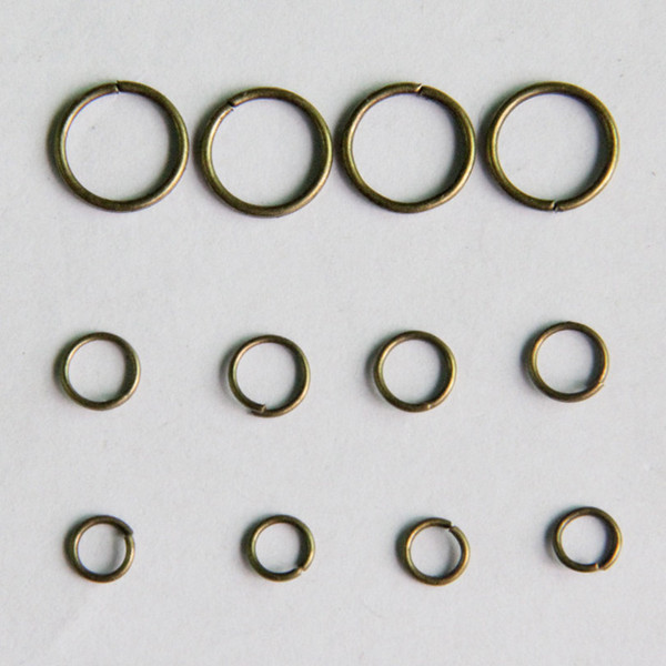 Bronzer color 100g DIY Jewelry Making Multiple Size Open Jump Rings & Split Rings Connectors