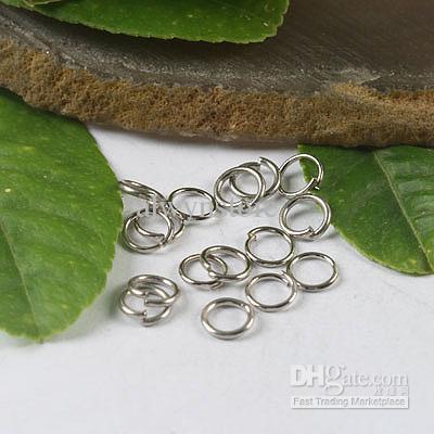 500Pcs 6mm Nickel tone Jump Rings H0426