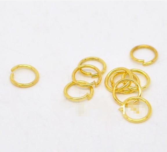 1000 Gold Plated Open Jump Rings Findings 6mm dia