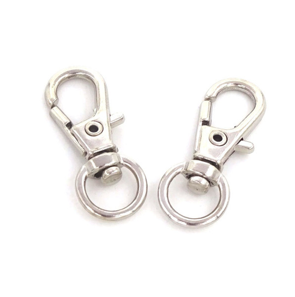 100Pcs Lobster Clasp Metal Connector Jewelry Swivel Clasps Diy Jewelry Making Accessories Keychain Parts Bag Accessories 30mm