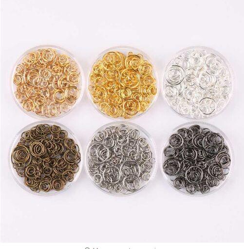 1000pcs/lot 5mm alloy 5color Jump Rings Single Loops Open Jump Rings Split Rings For Jewelry Finding DIY