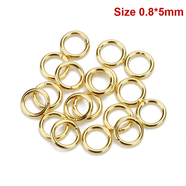 XINYAO 100Pcs/lot 4 5 6 8mm Stainless Steel Open Jump Ring Gold Color Round Split Ring Connectors For Diy Jewelry Making F7855