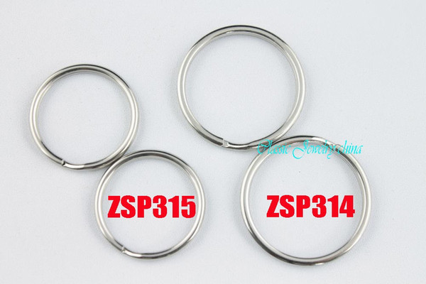 key chain ring 1.6*25mm/1.8*30mm split rings double loop ring stainless steel can Mix DIY jewelry 100pcs/lot ZSP314 ZSP315