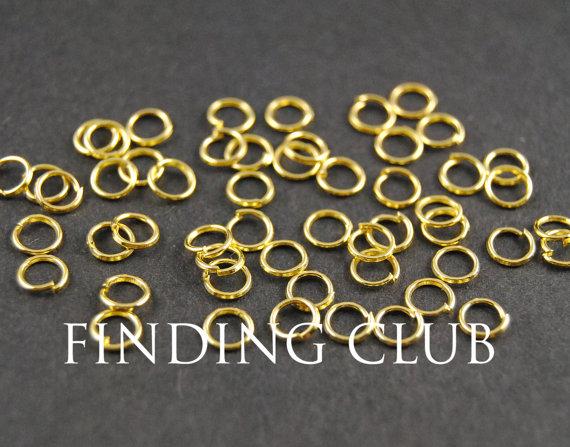 500 pcs 4mm 5mm 6mm Gold plated Open Jumprings Jump rings - split rings DIY supplies jewelry accessories