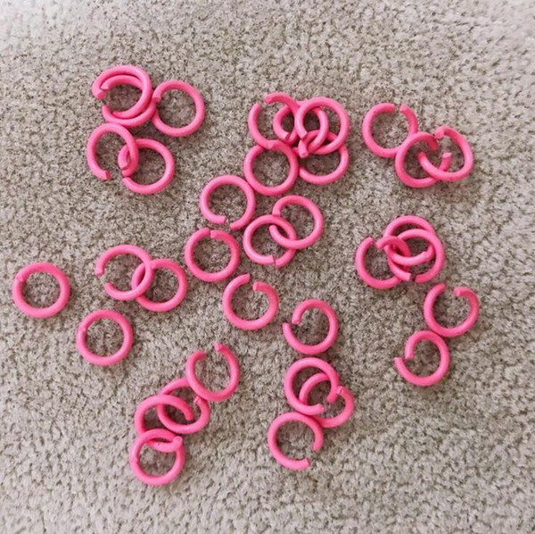 1000pcs 8mm Very Strong Enamel Colorful Open Circle Jump Rings 20 colors for option good for craft