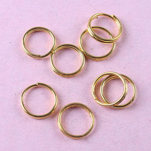 400pcs gold tone 8mm Jewelry spring Rings H0846