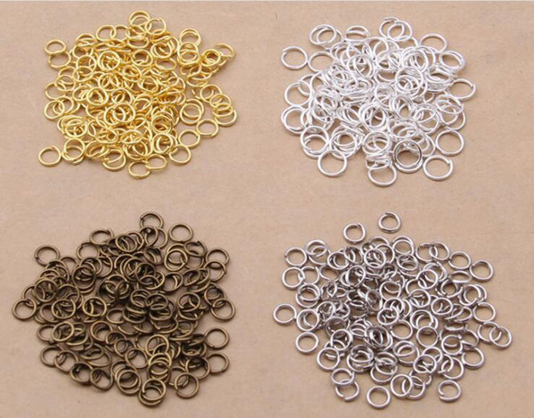 1000 Pieces /lot 9mm Cut Open Jump Ring Connectors Findings Beading Supplies Findings 4 Color Selects (Dia: 1.0 mm)