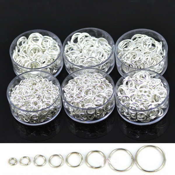 wholesale 830PCS 8mm closed circle loop silver plated jump rings keychain wholesale lots jewelry making findings