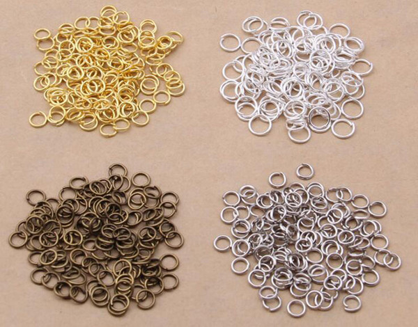 1000 Pieces /lot 8mm Cut Open Jump Ring Connectors Findings Beading Supplies Findings 4 Color Selects (Dia: 0.7 mm)