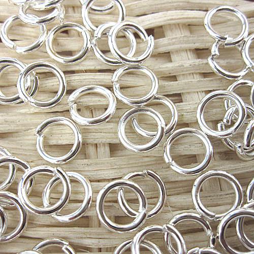 100pcs 5mm Silver Plated Jump rings G15