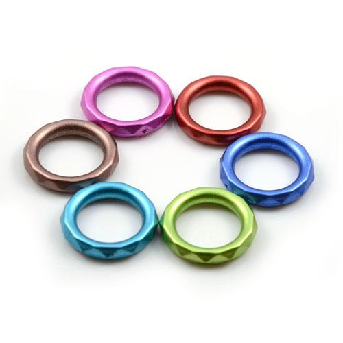 120PCS/LOT, DIY 6 Colors Mixed Charm Jewelry Scarf Pendant Plastic CCB Rings, Free Shipping, AC0014