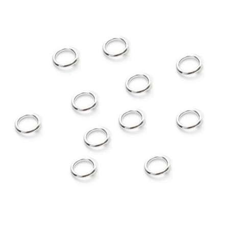 Beads Lovely 1500PCs Silver Plated Open Jump Ring 4mm in Dia.