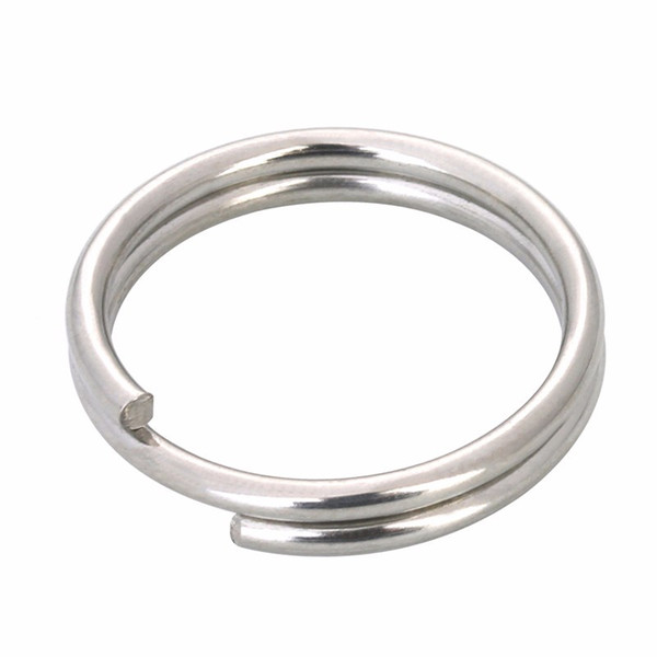 50pcs/lot Diameter 13/20/25mm Stainless Steel Key Ring Split Rings Silver Tone Keychain Diy Jewelry Material Connectors F2229