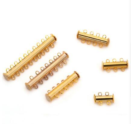 10 pcs/lot 2 rows Gold Magnetic Clasp for DIY Bracelet and necklaces F786