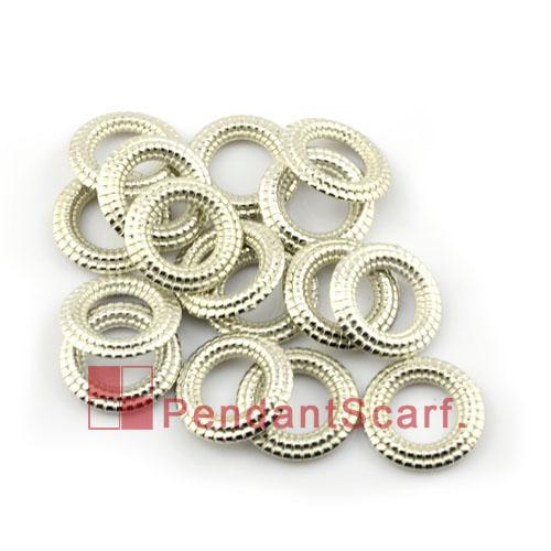 50PCS/LOT, Popular DIY Jewellery Scarf Pendant Shine Silver Plated Plastic CCB Round Circle Rings Accessories, Free Shipping, AC0093B