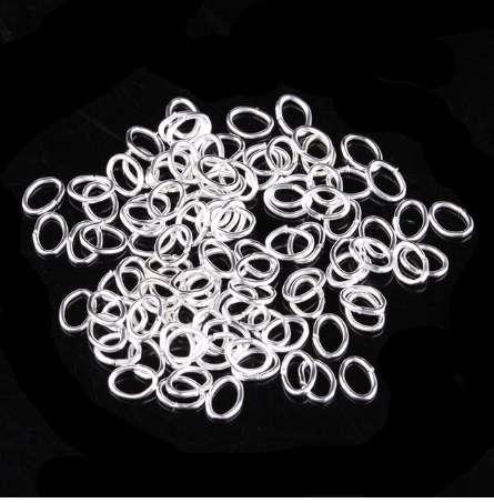 500pcs 6x4mm Silver Color Oval Metal Jumping Rings For Jewelry Making Diy Bracelet Necklace Accessories Wholesale Supply