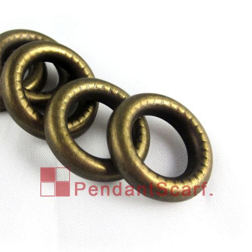 100PCS/LOT New Design Fashion DIY Necklace Jewellery Scarf Findings Antique Bronze Plastic CCB Rings Accessories, Free Shipping, AC0031B