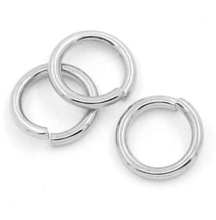 New 100PCs Stainless Steel Jump Rings & Split Rings Findings For DIY Necklace & bracelets Silver Tone 8mm(3/8