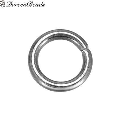 DoreenBeads 500 Stainless Steel Open Jump Rings 5mm Dia. Findings (B10269)