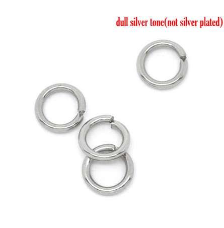 Doreen Box Lovely 500 Stainless Steel Open Jump Rings 5mm Dia. Findings (B10269)