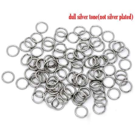 DoreenBeads 500 Stainless Steel Open Jump Rings 8mm Dia. Findings (B10272)