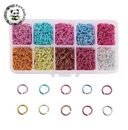 1Box Mixed Color Aluminum Wire Open Jump Rings Jewelry Findings for Jewelry Making DIY