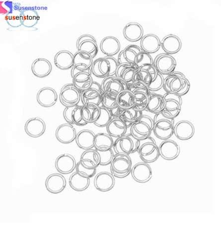 SUSENSTONE 100PCS 4mm Open Jump Rings 21-Gauge DIY Jewelry #0